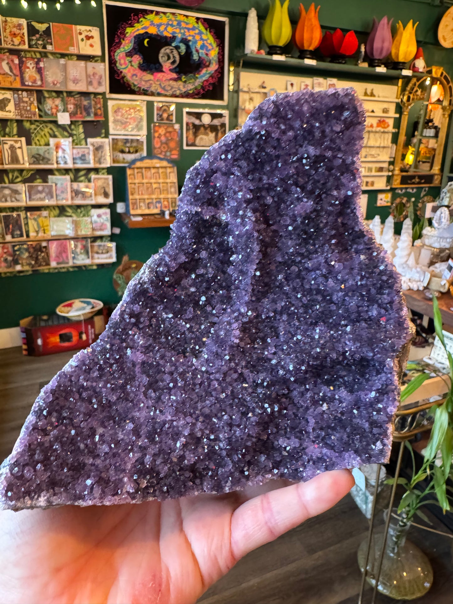 Rainbow Amethyst Standing Sparkly Cluster Brazil 3.65 lb - Moon Room Shop and Wellness