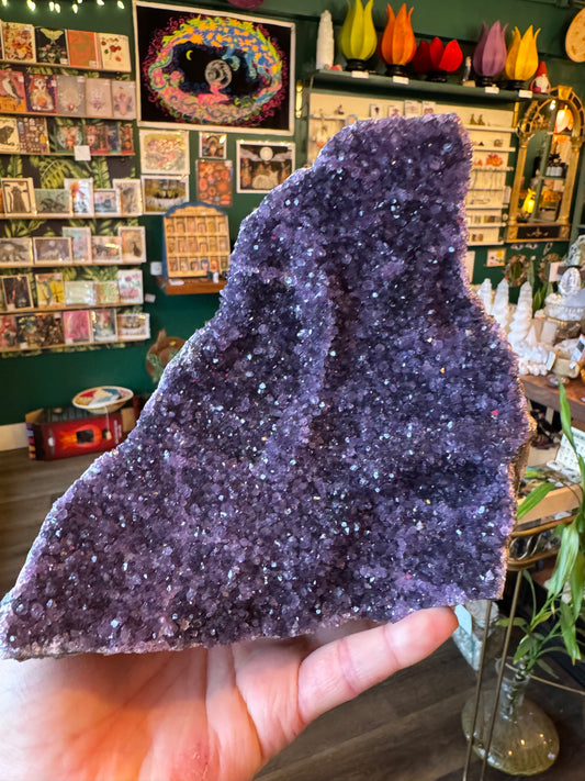 Rainbow Amethyst Standing Sparkly Cluster Brazil 3.65 lb - Moon Room Shop and Wellness