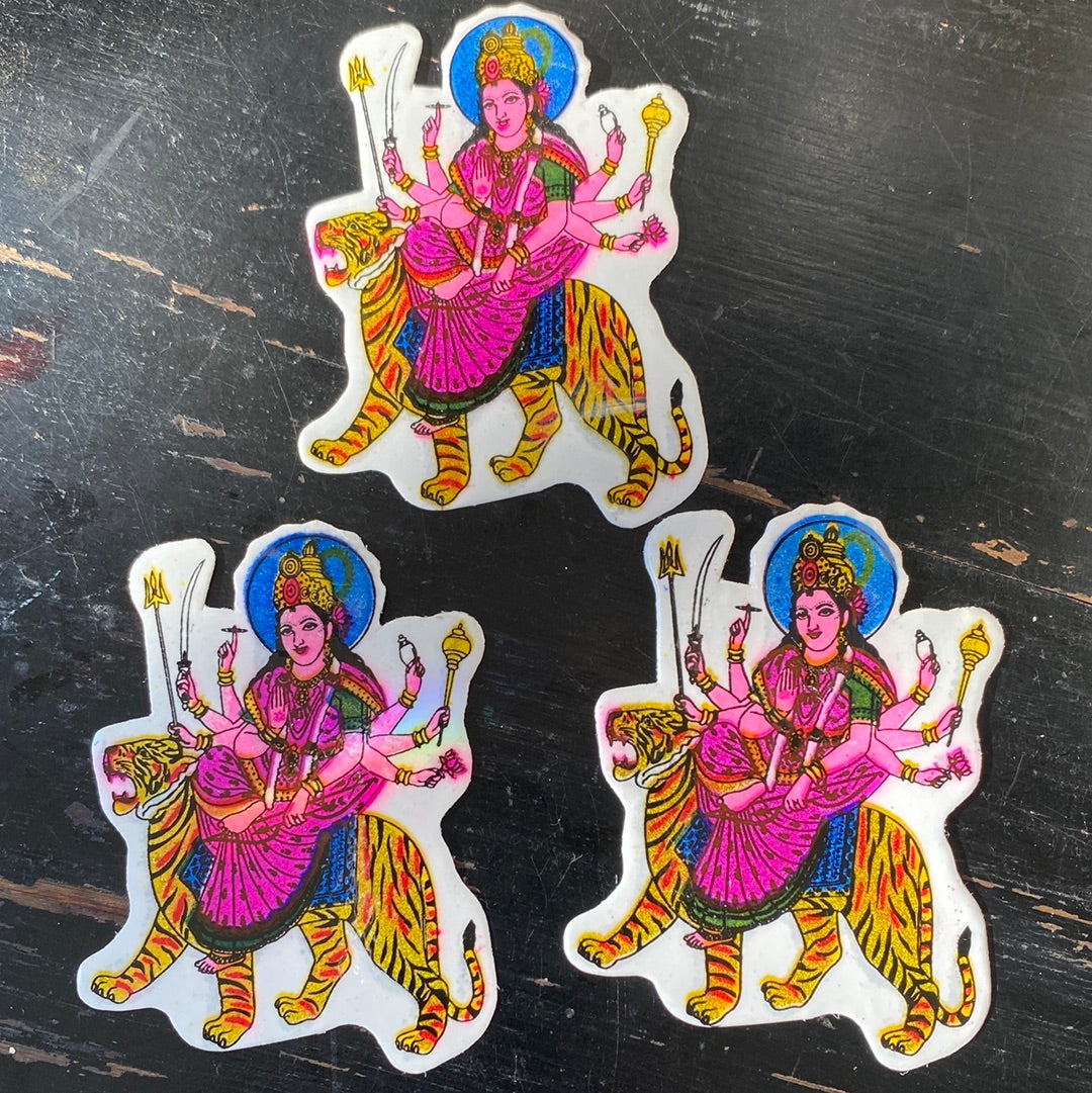 Goddess Durga - protection, strength, motherhood, destruction, and wars Sticker - Moon Room Shop and Wellness