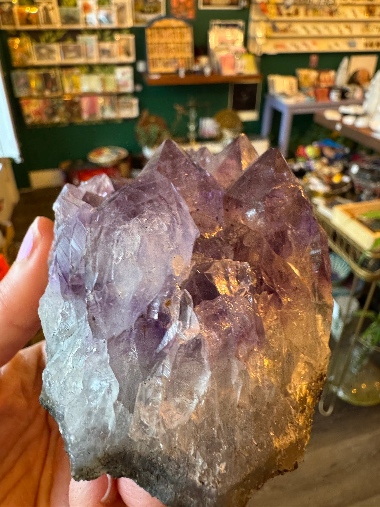 Amethyst Cluster Plate 429 g Brazil - Moon Room Shop and Wellness