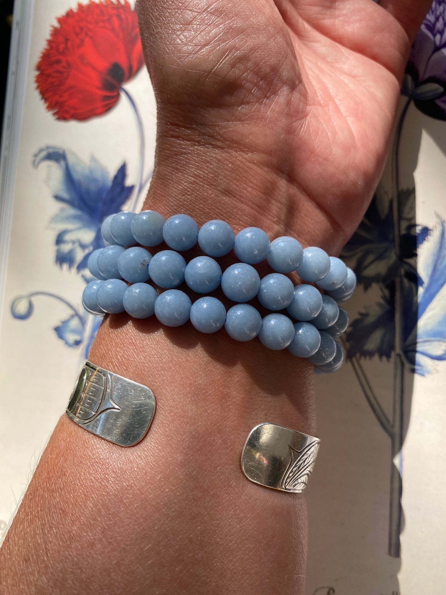 Angelite 8mm Stretch Bracelet - Moon Room Shop and Wellness