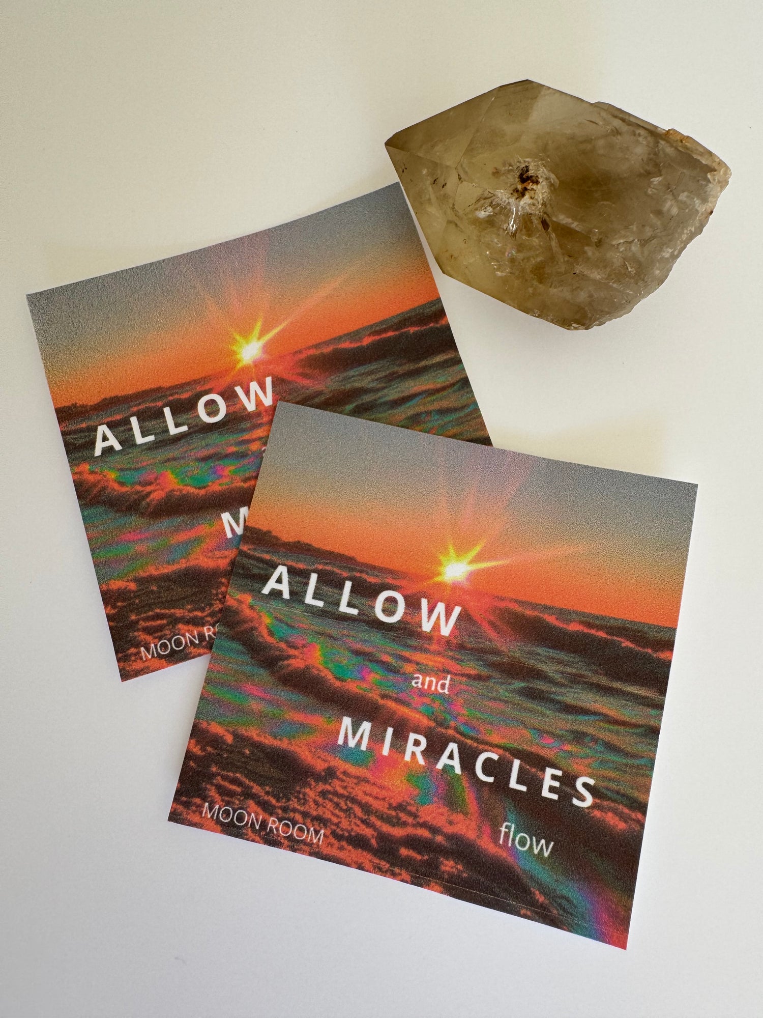 Allow and Miracles will Flow Consciousness Card - 2x2 inch - Moon Room Shop and Wellness