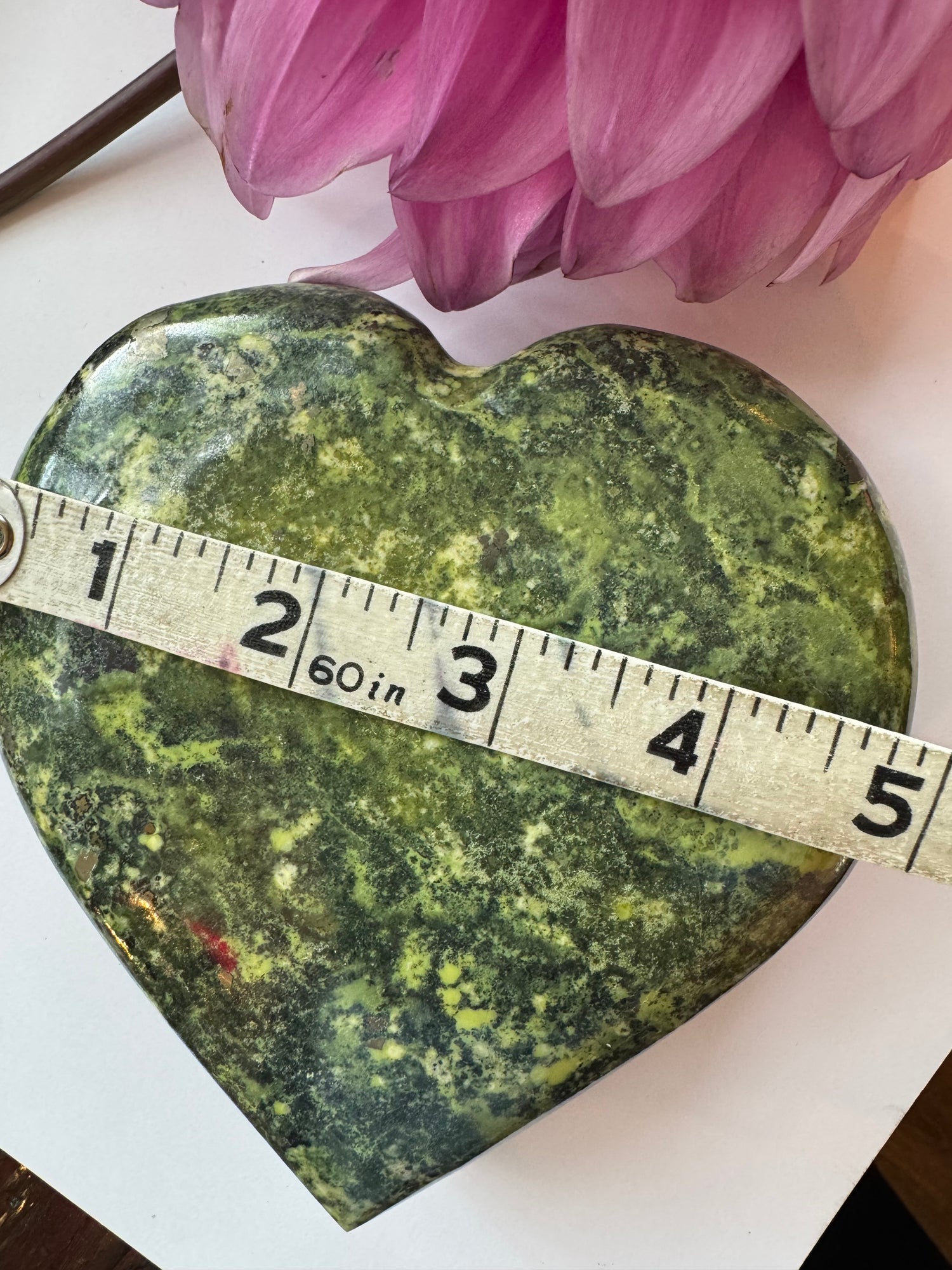 Serpentine with Pyrite Heart 2.47 lb- Mexico- Beauty! - Moon Room Shop and Wellness
