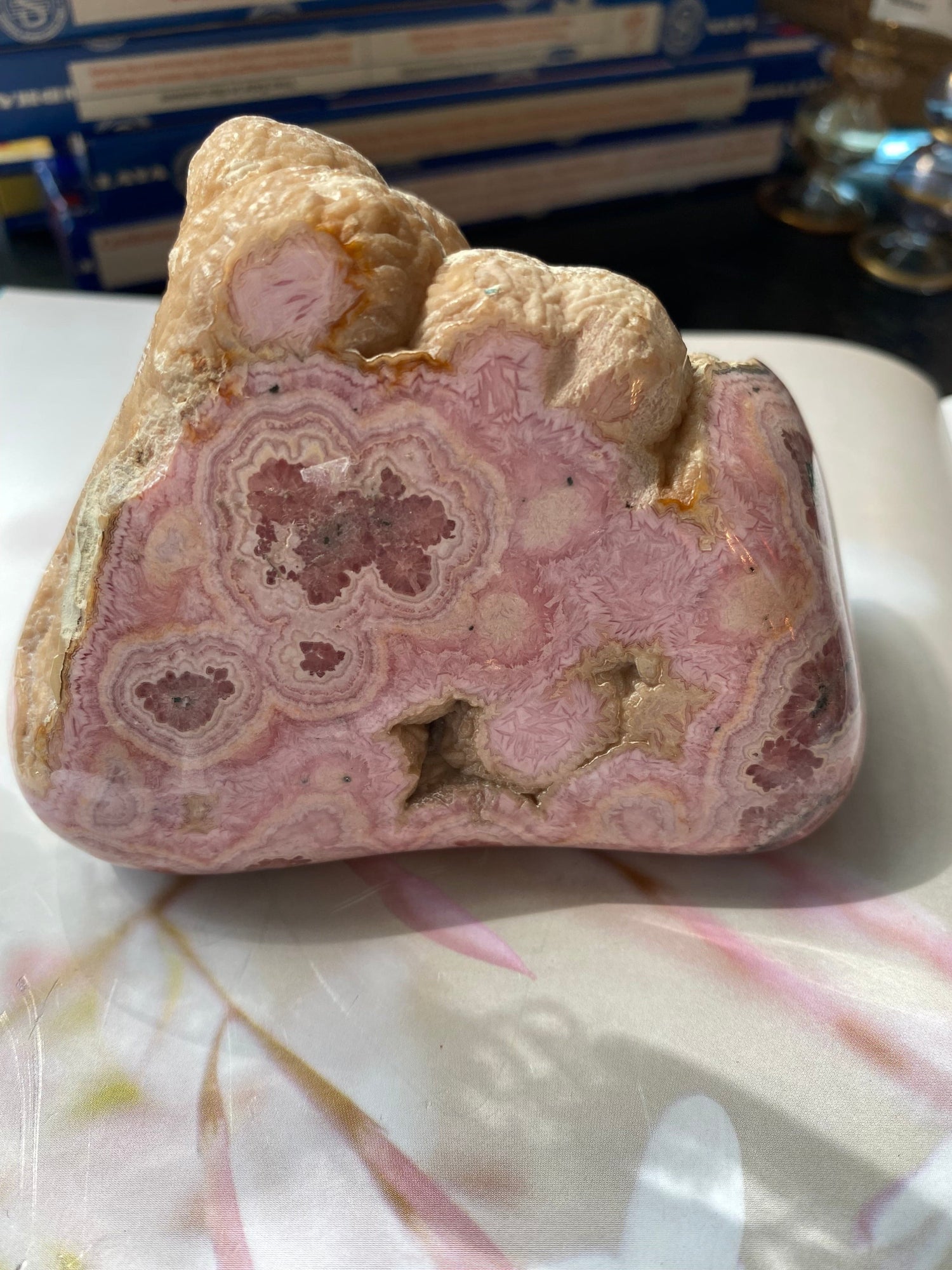 Rhodochrosite Specimen 1.41 lbs - Moon Room Shop and Wellness