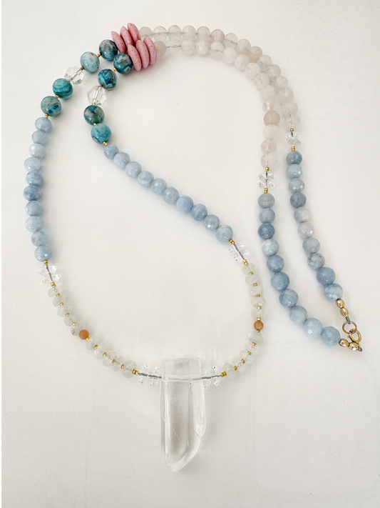 Peaceful Breeze Beaded Long Necklace - Moon Room Shop and Wellness
