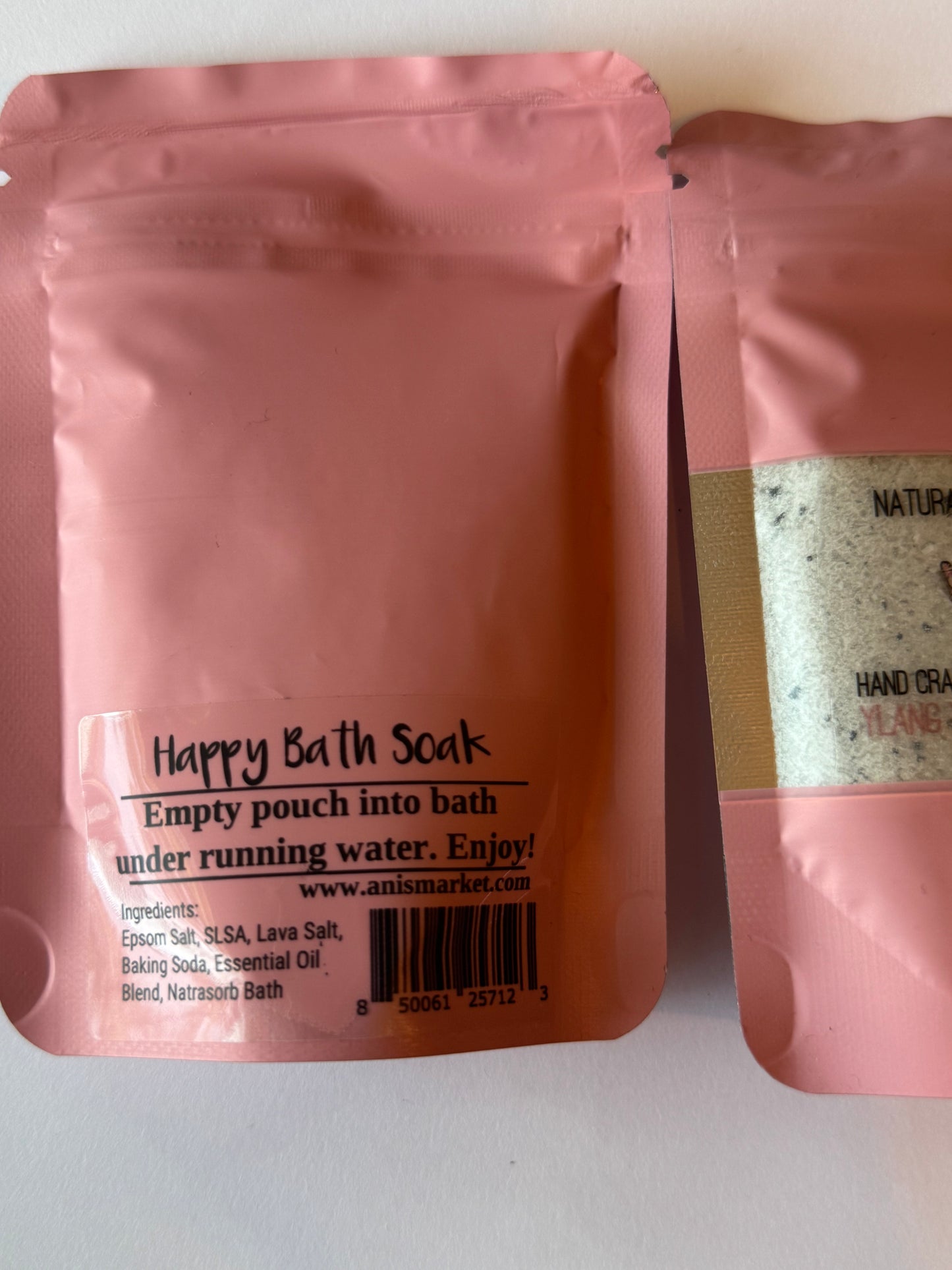 Natural Bath Salt Soak - Ylang Ylang, Orange, Lemon, Rose  2.5 oz.