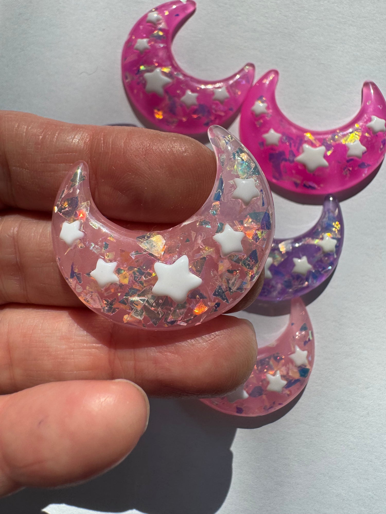 Sparkly Crescent Moon Charm - Moon Room Shop and Wellness