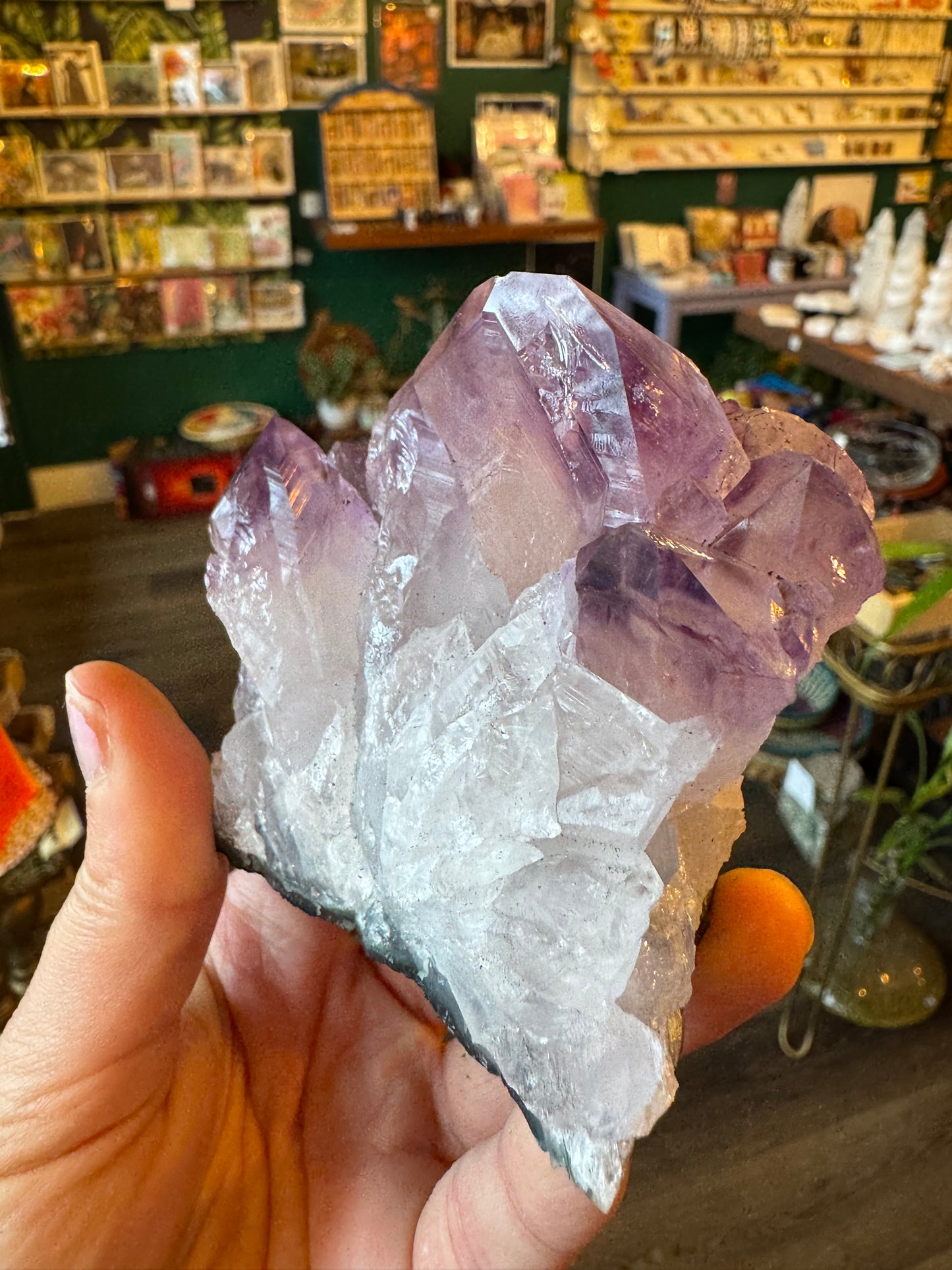 Amethyst Cluster Plate 401 g Brazil - Moon Room Shop and Wellness