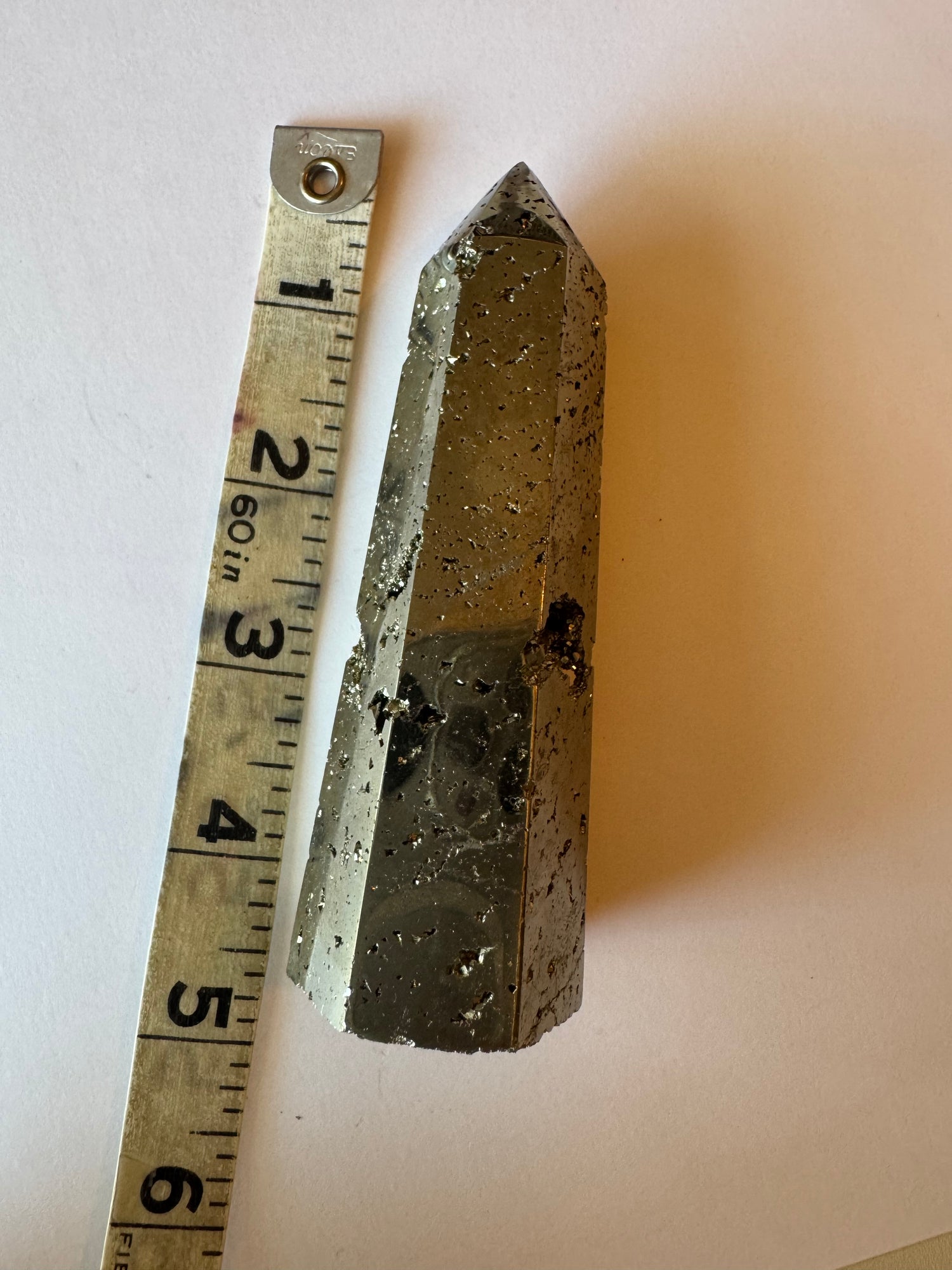 Pyrite Tower/Obelisk 252 g   Peru - Moon Room Shop and Wellness