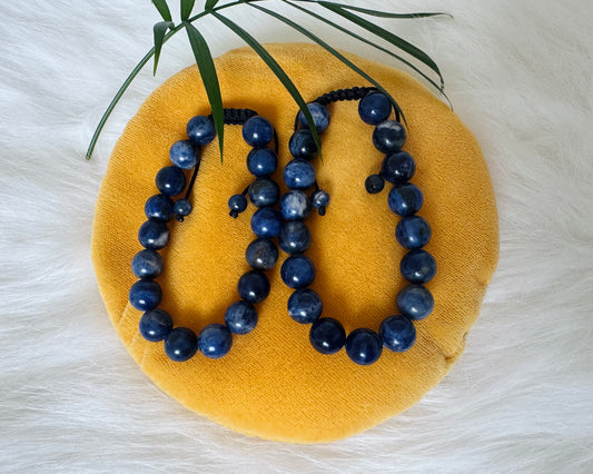 Sodalite Grade A ++ Adjustable Bracelet 10 mm - Moon Room Shop and Wellness