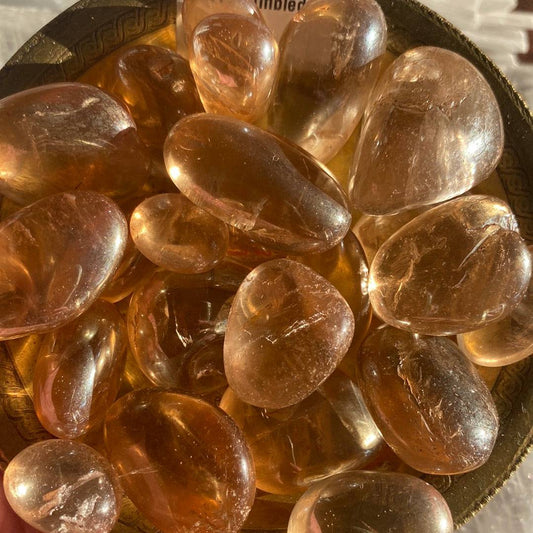 Tangerine Aura Quartz Tumbled - Moon Room Shop and Wellness