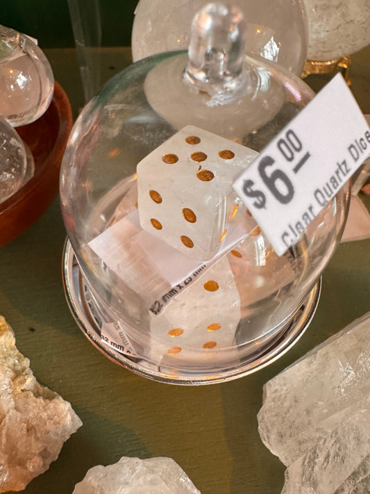 Clear Quartz Dice - Moon Room Shop and Wellness