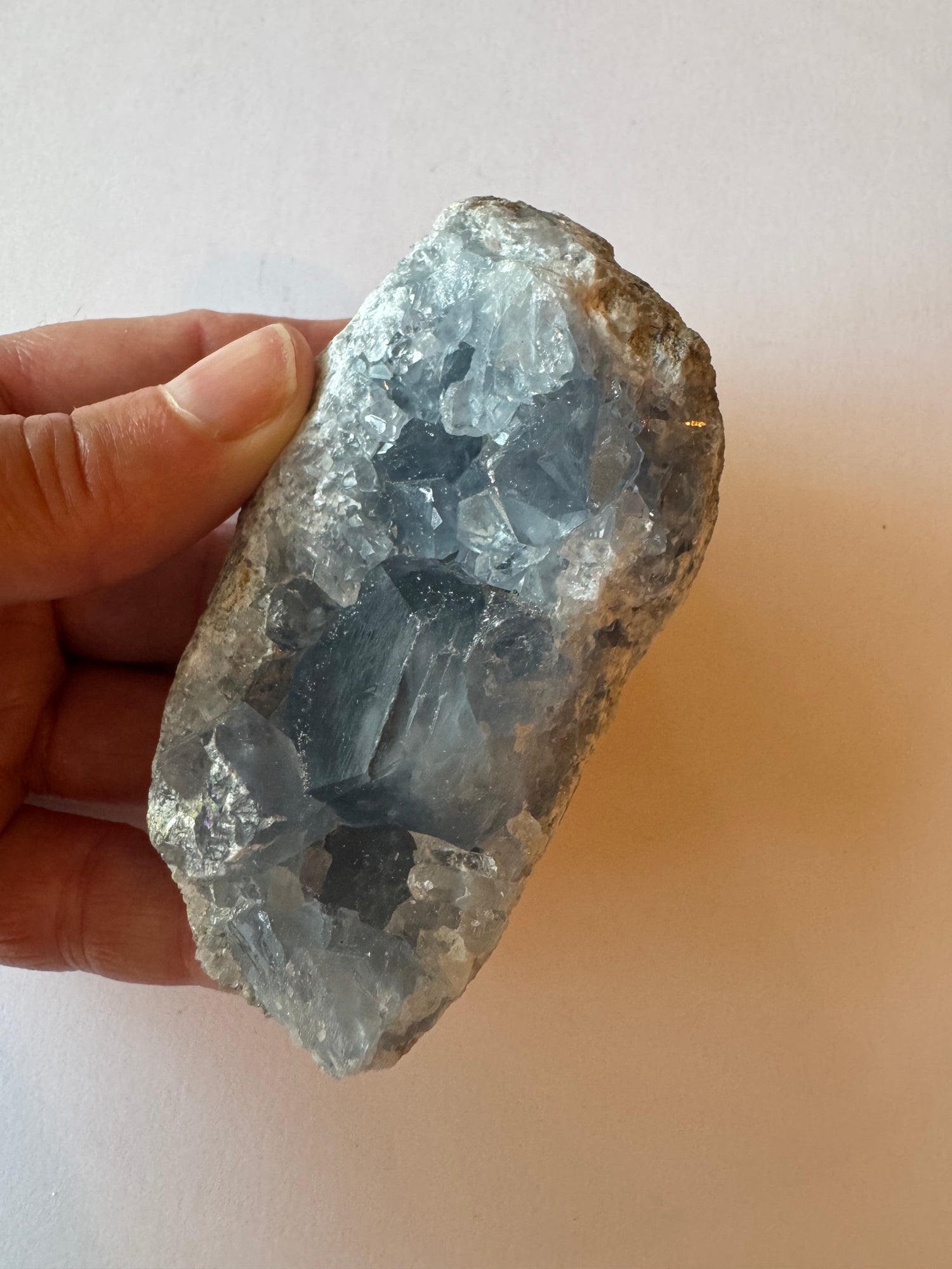 Celestite Cluster 303 g - Moon Room Shop and Wellness
