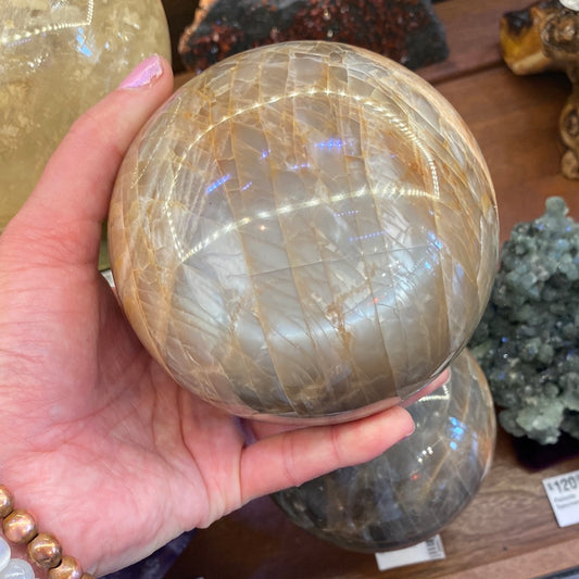 Moonstone Sphere 3+ lbs - Moon Room Shop and Wellness