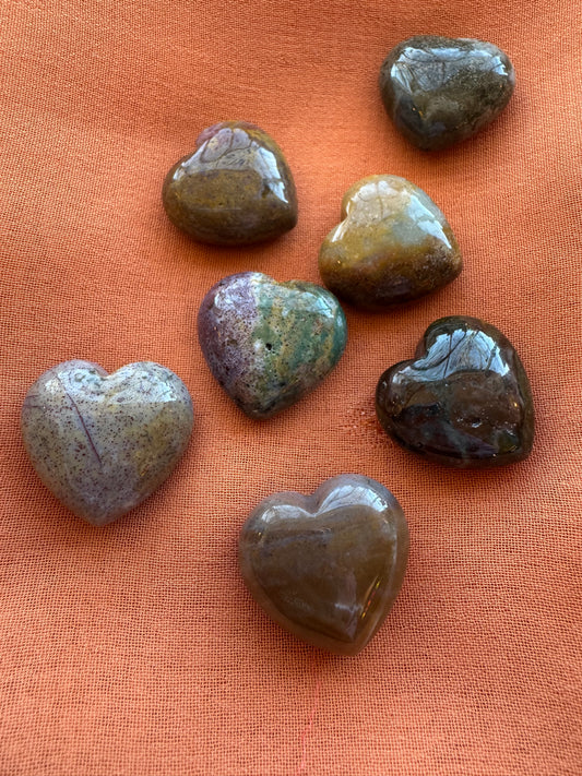 Ocean Jasper Mini Heart - Moon Room Shop and Wellness