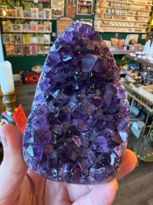 Amethyst Polished Grade AA Standing Cluster 441 g Brazil - Moon Room Shop and Wellness