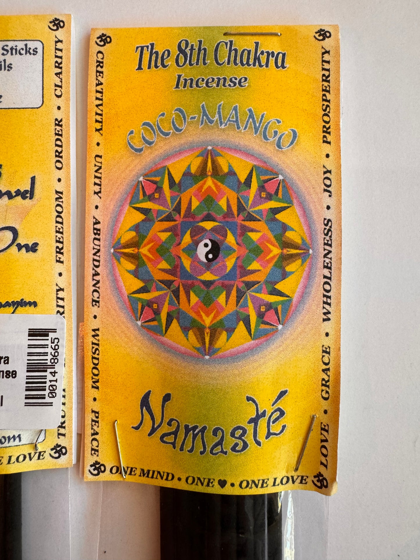 The 8th Chakra 10 Stick Incense -Coco- Mango- local vendor!