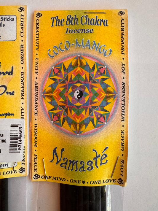 The 8th Chakra 10 Stick Incense -Coco- Mango- local vendor!