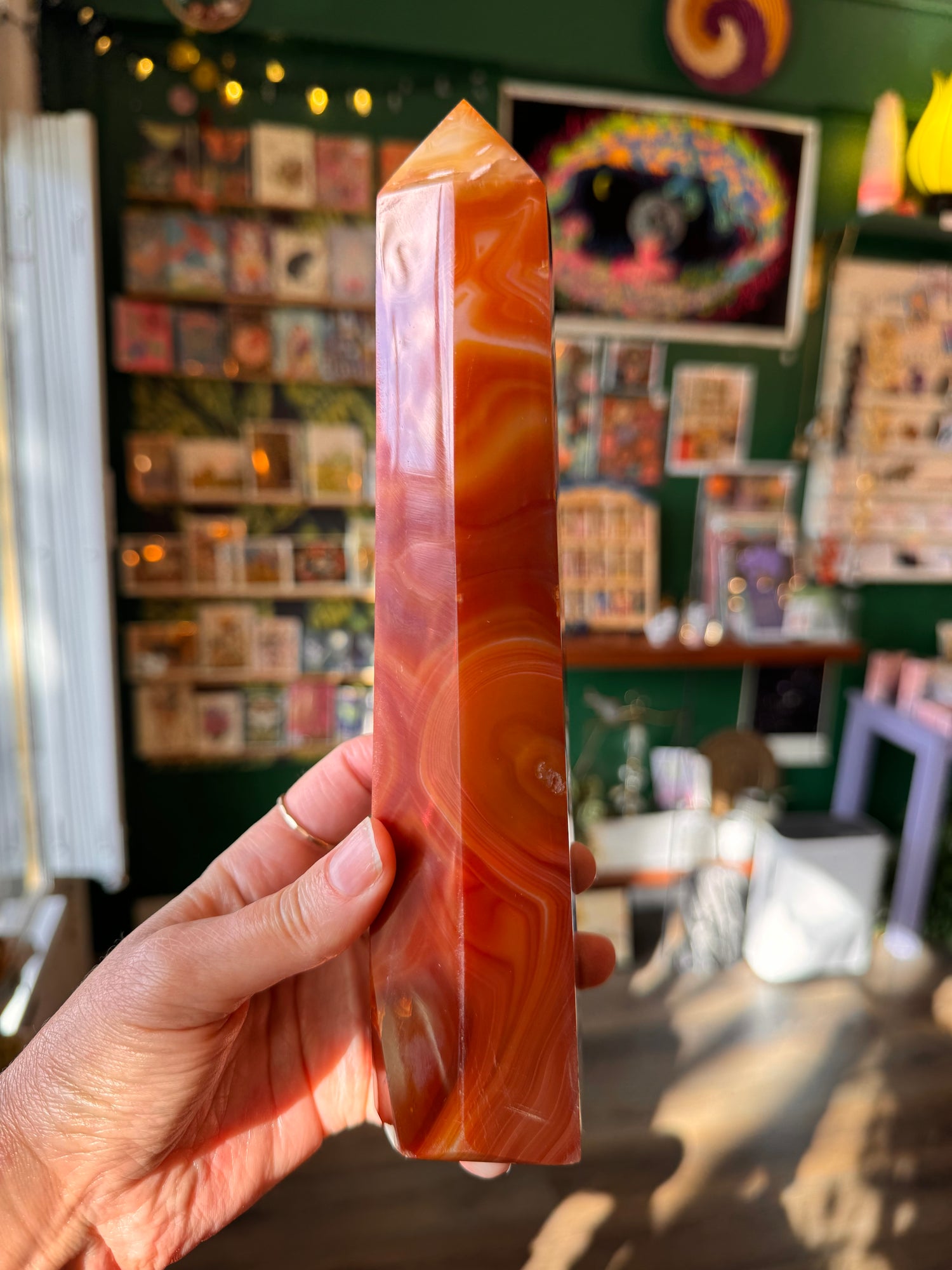 Carnelian Tower/Obelisk 1.92 lb - Moon Room Shop and Wellness