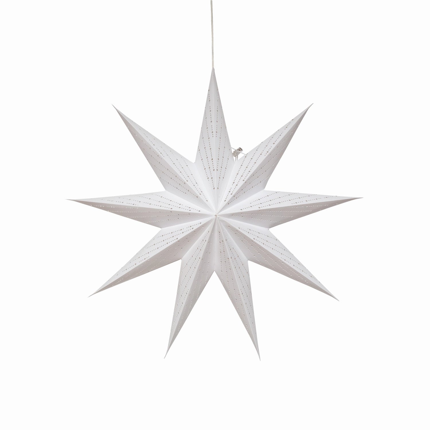 Dottie ~ 9 Pointer, 18inch, White, Paper Star Lantern Light- Light included - Moon Room Shop and Wellness