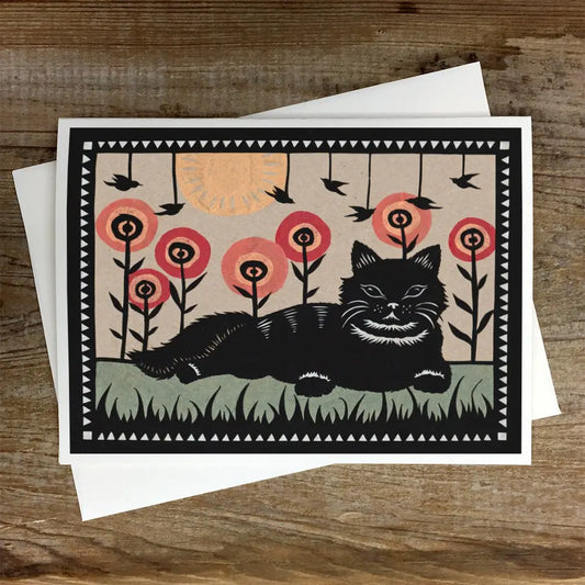 Cat's Way of Life  - Greeting Card by Rural Pearl- BLANK INSIDE - Moon Room Shop and Wellness