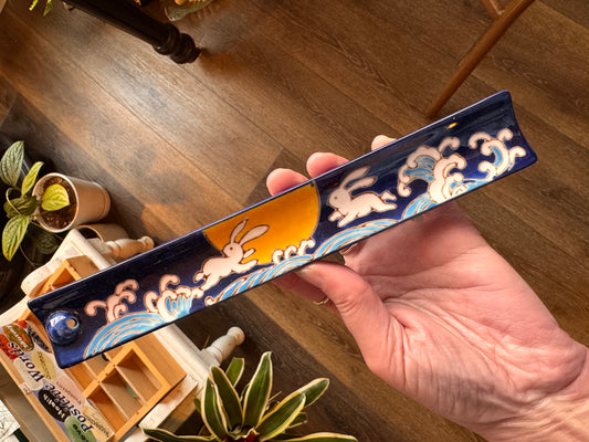 Moon + Rabbit Ceramic Incense Holder - Moon Room Shop and Wellness