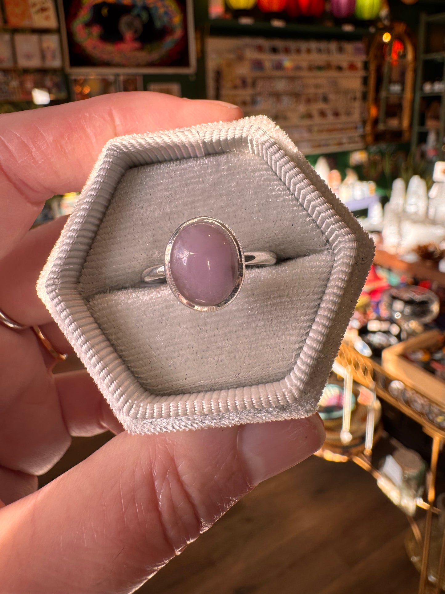 Kunzite Sterling Silver Ring Size 6 - Moon Room Shop and Wellness