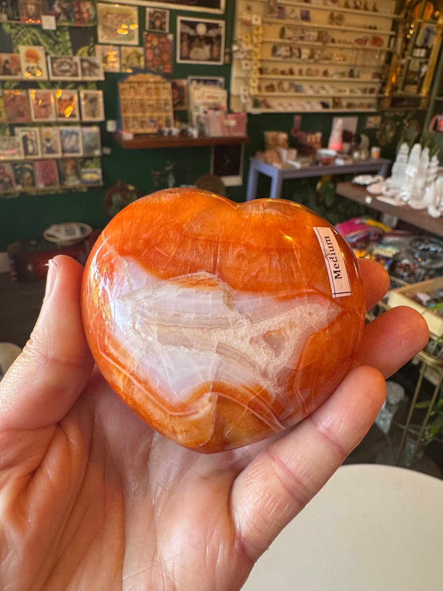 Carnelian Heart 299 g Madagascar - Moon Room Shop and Wellness
