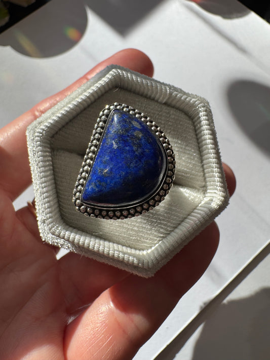 Lapis Sterling Silver Ring Size 6 - Moon Room Shop and Wellness