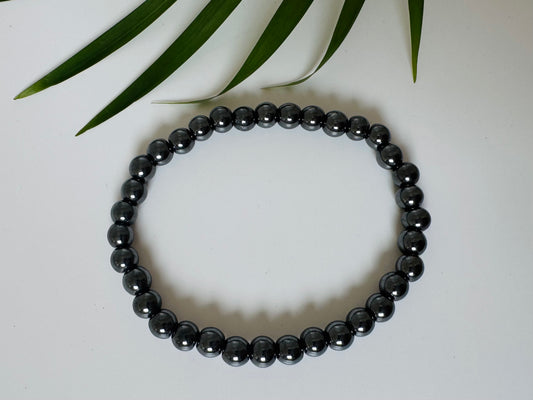 Hematite Bracelet 6 mm - Moon Room Shop and Wellness