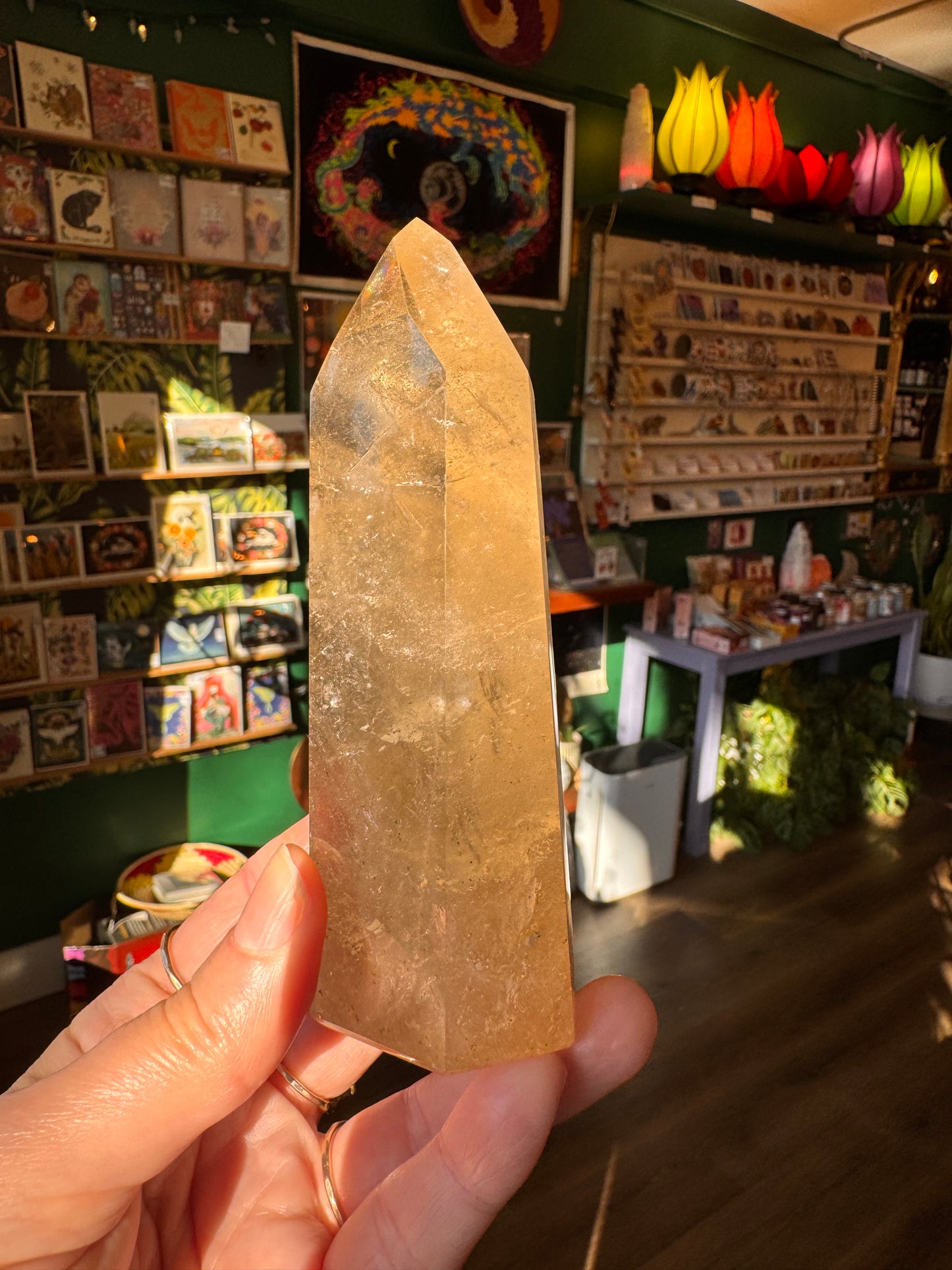 Natural Citrine Tower 265 g Aracuai, Minas Gerais, Brazil - Moon Room Shop and Wellness