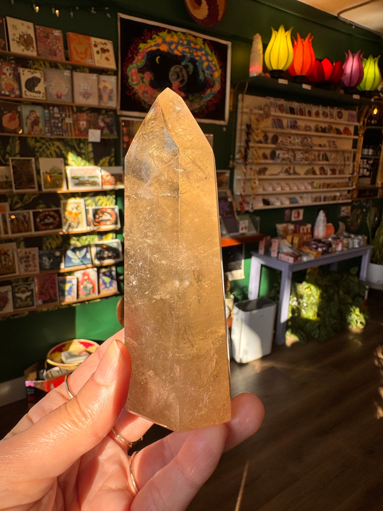 Natural Citrine Tower 265 g Aracuai, Minas Gerais, Brazil - Moon Room Shop and Wellness