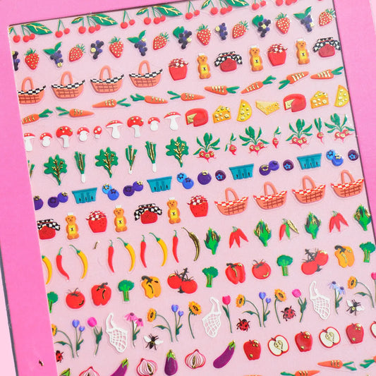 Farmer's Market Nail Art Stickers - Moon Room Shop and Wellness