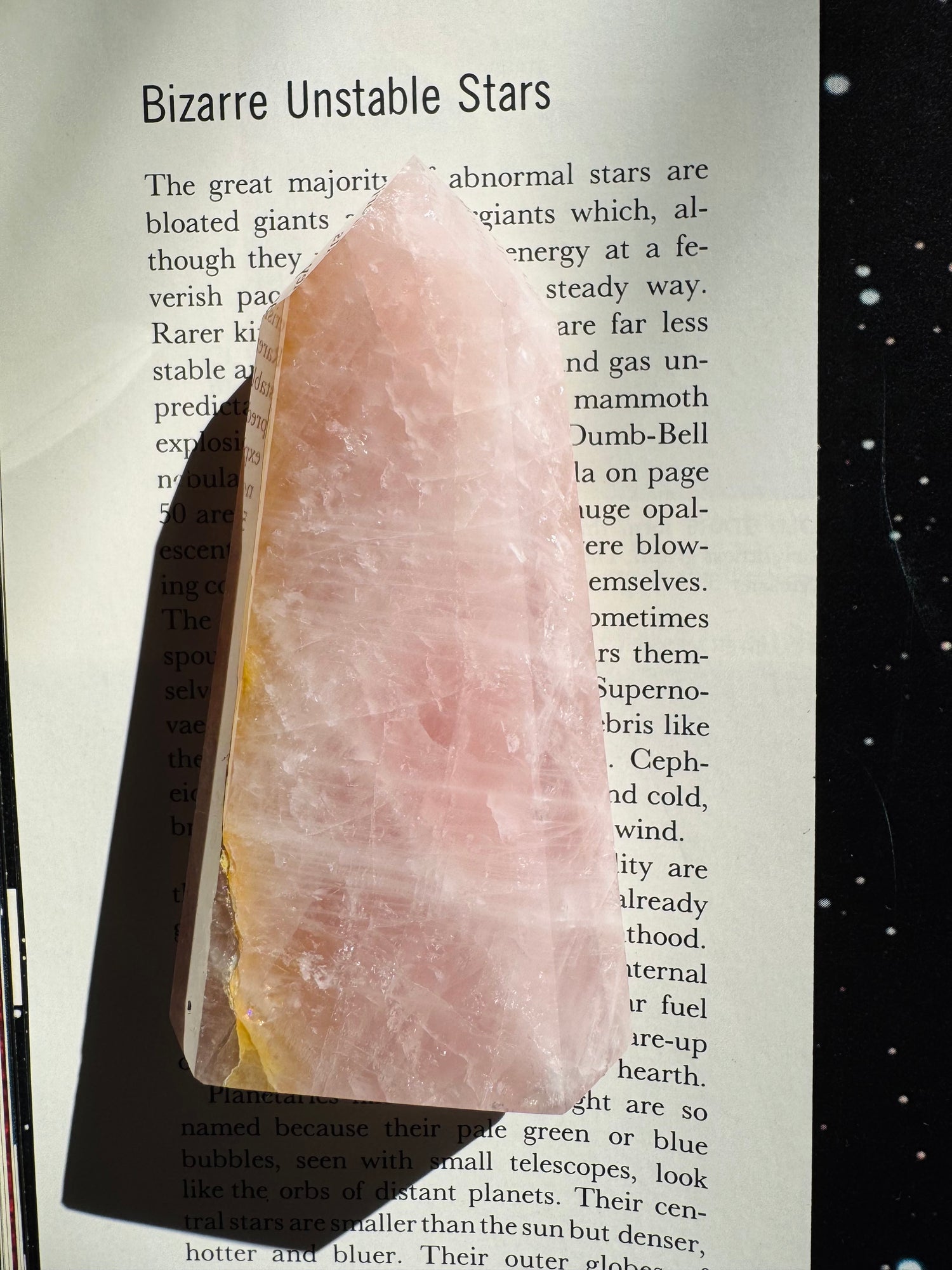 Rose Quartz w/ Golden Healer Tower 200 g Brazil - Moon Room Shop and Wellness