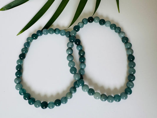 Natural Jade Stretch Bracelet 6mm - Moon Room Shop and Wellness