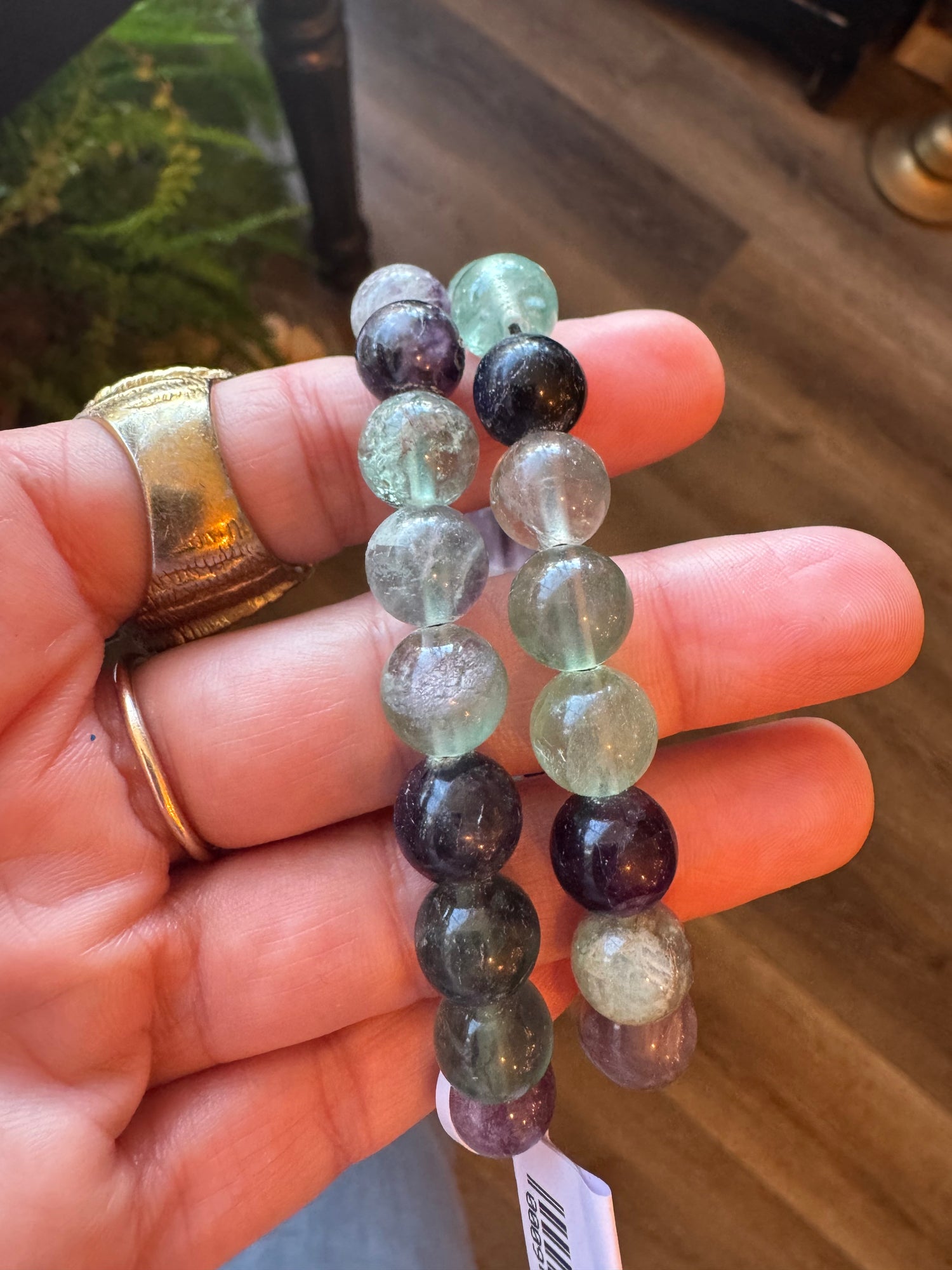 Rainbow Fluorite Adjustable 10mm Bracelet - Moon Room Shop and Wellness