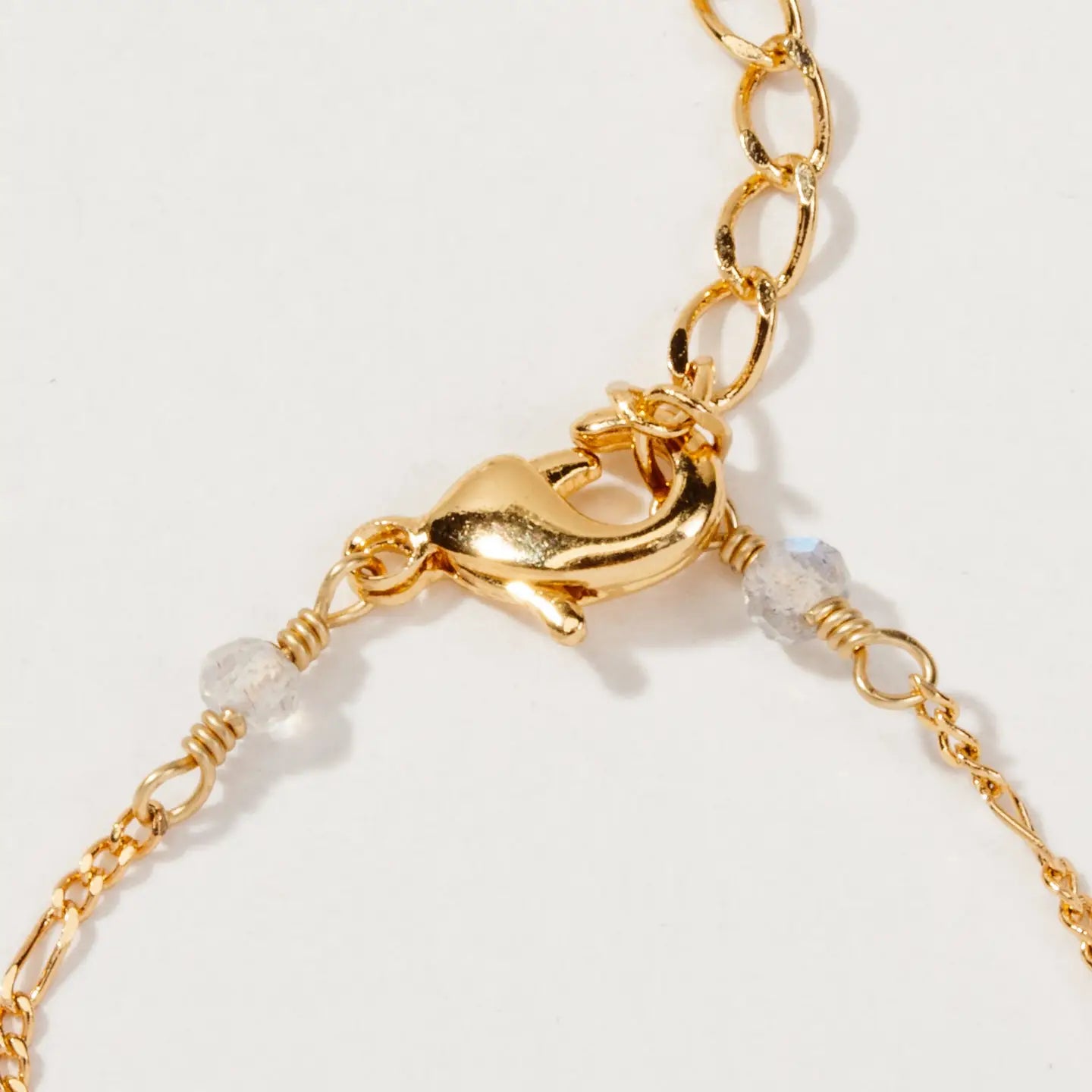 Prasiolite Triangle Dainty Prasiolite Necklace in Gold Plated Brass - Moon Room Shop and Wellness