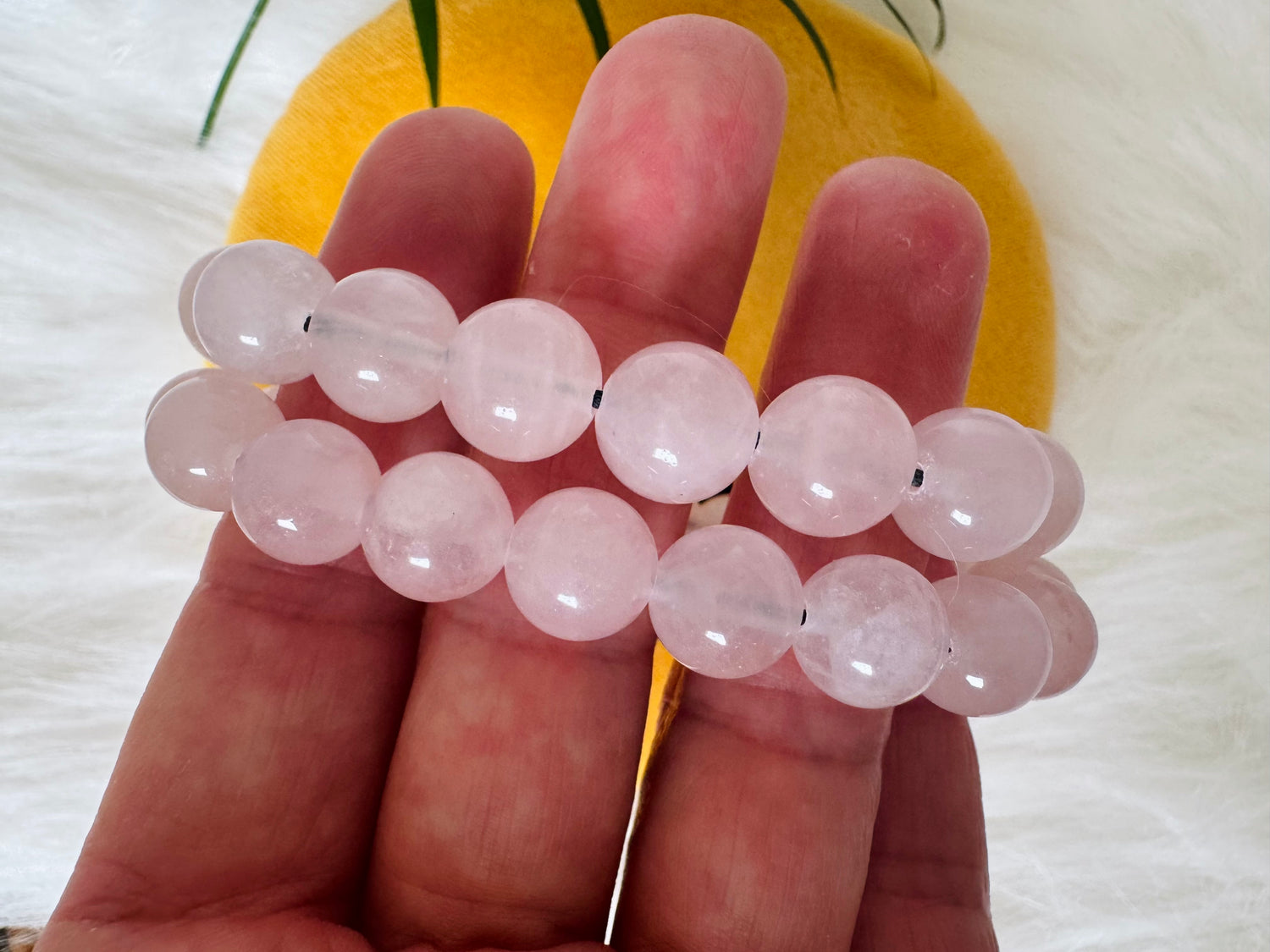 Rose Quartz Adjustable Bracelet 10 mm - Moon Room Shop and Wellness