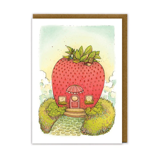 Strawberry Greeting Card by Nimasprout - Moon Room Shop and Wellness