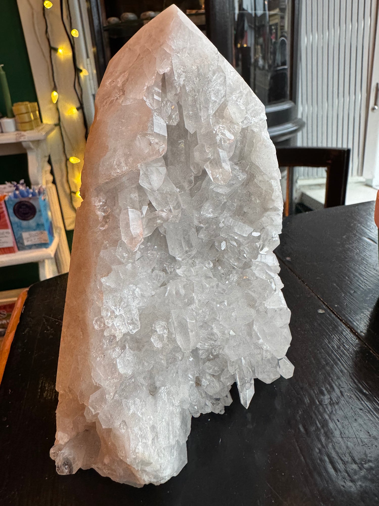 Clear Quartz Cluster Standing Point 2.54 lb Beautiful Brazil - Moon Room Shop and Wellness