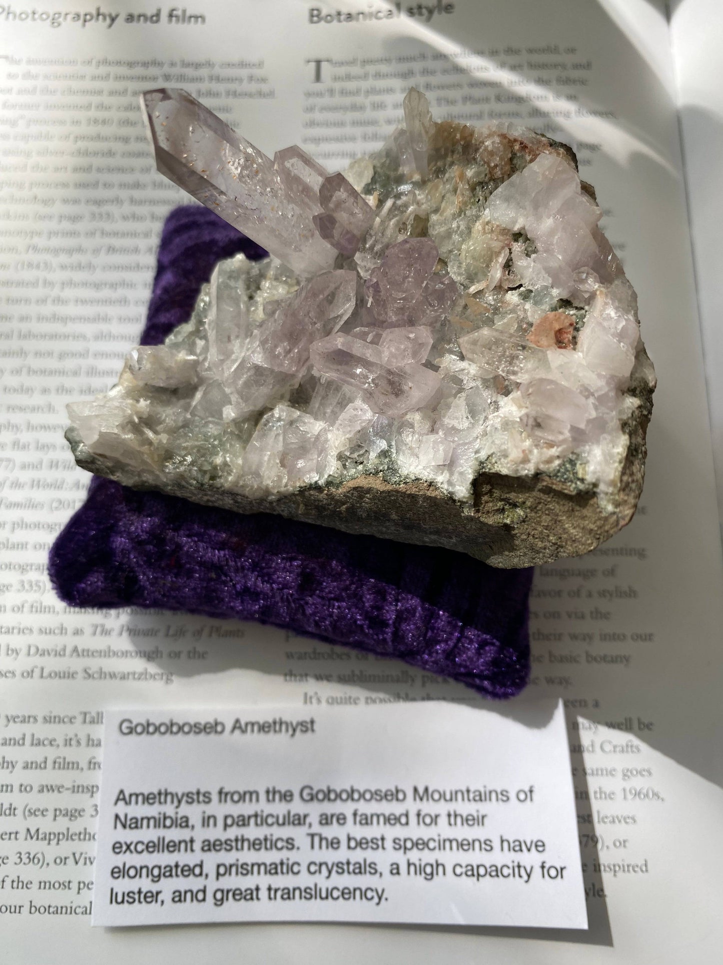 Goboboseb Amethyst on the Matrix 298 g  Namibia - Moon Room Shop and Wellness