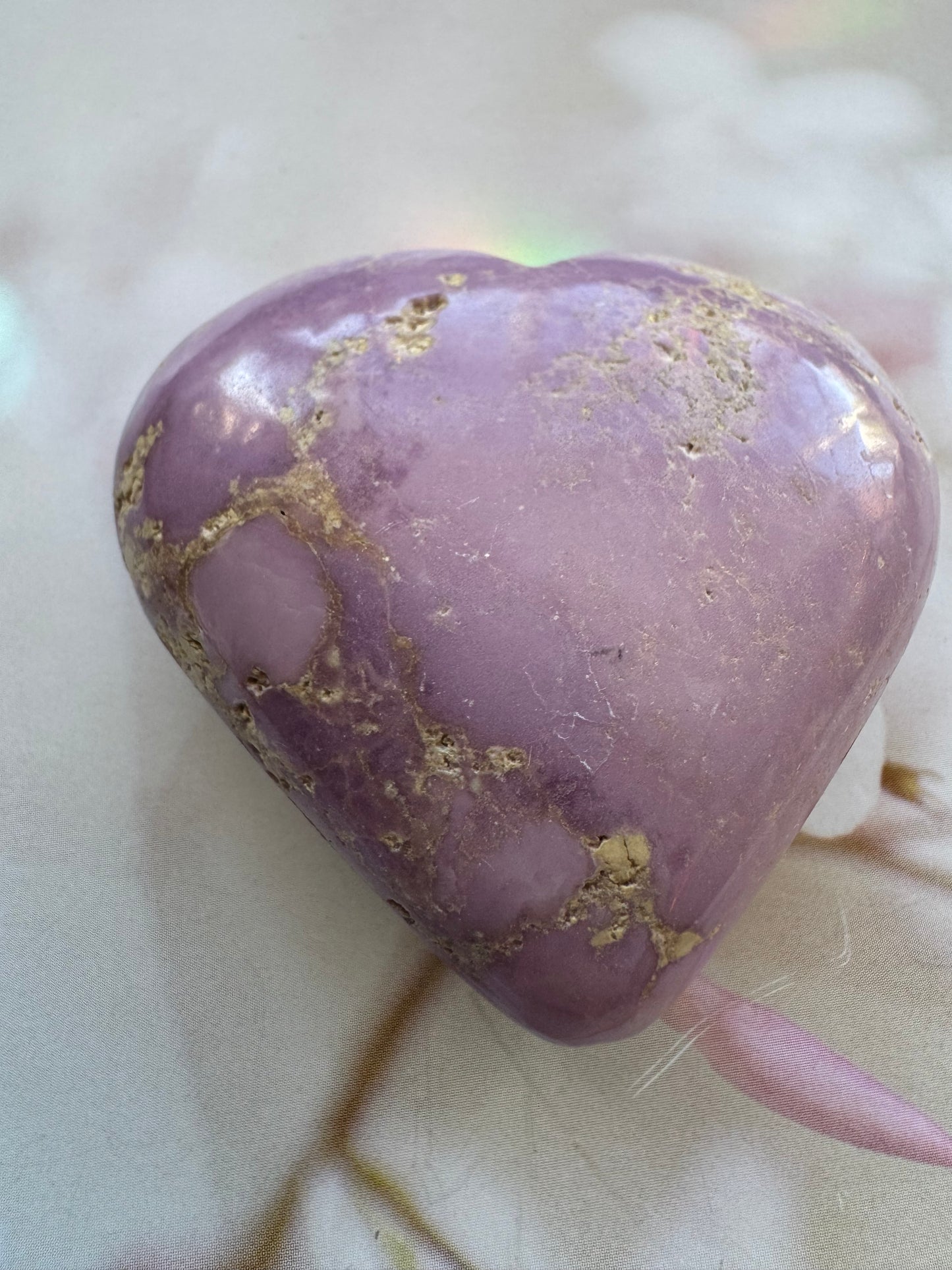 Phosphosiderite Heart 95 g Peru Pastel Beauty - Moon Room Shop and Wellness