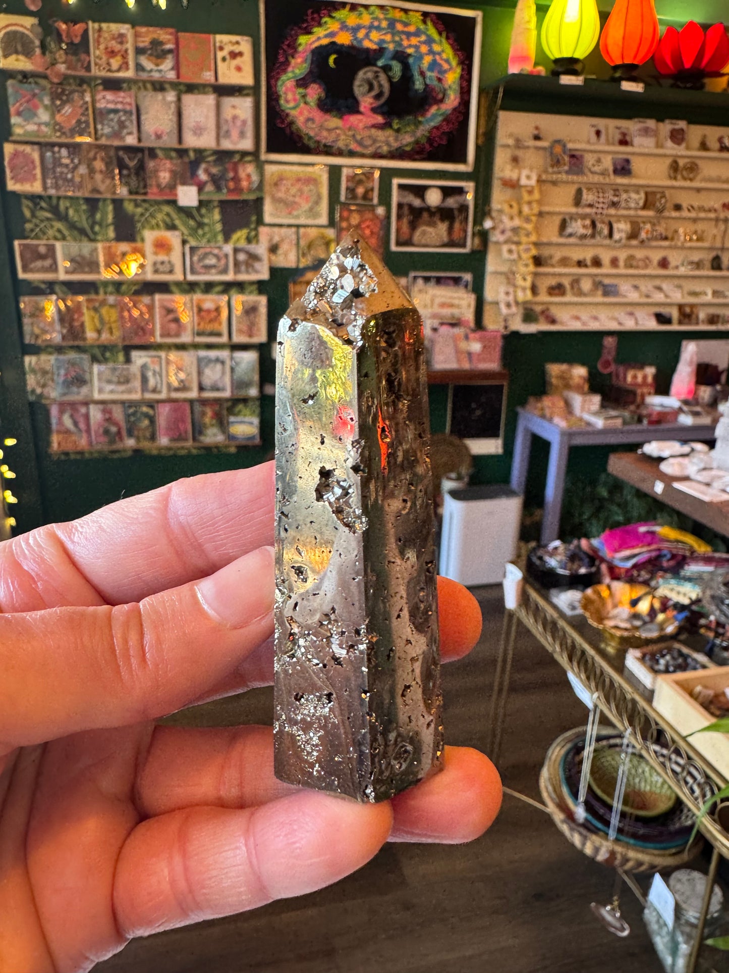 Pyrite Tower/Obelisk 139 g   Peru - Moon Room Shop and Wellness