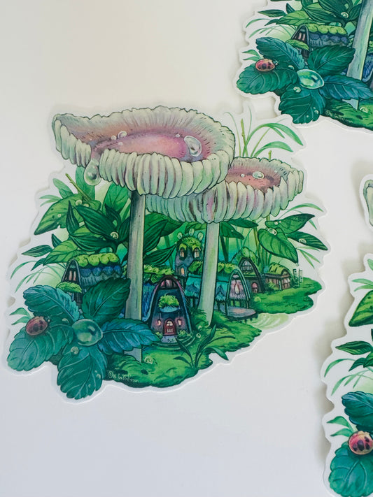 Dew Drop Mushrooms Stickers by Nimasprout - Moon Room Shop and Wellness