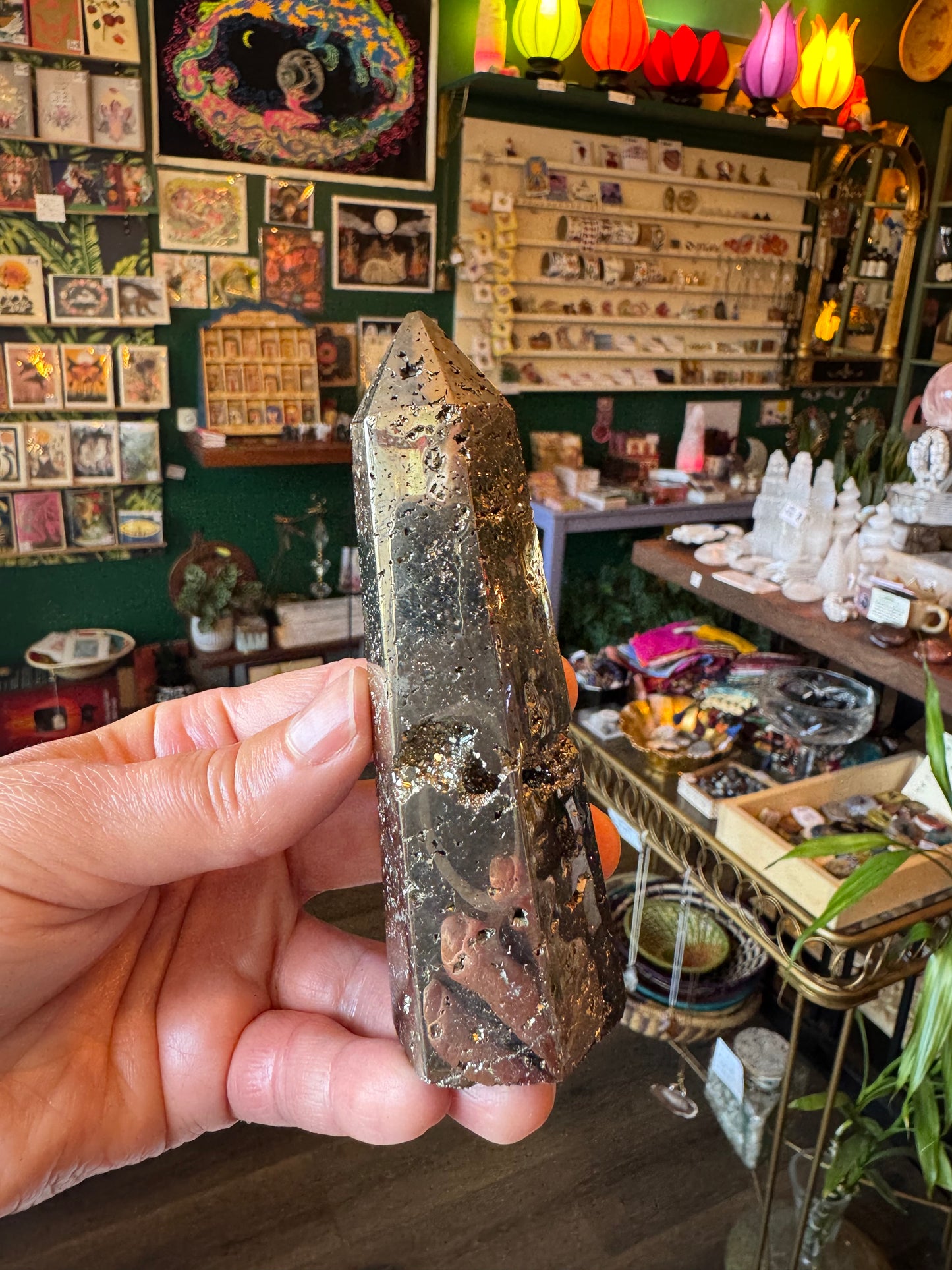 Pyrite Tower/Obelisk 252 g   Peru - Moon Room Shop and Wellness