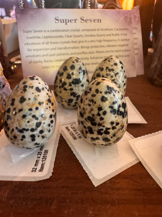 Dalmation Jasper Mini Egg - Cute Alert! - Moon Room Shop and Wellness