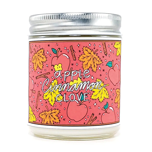 Apple Cinnamon Clove Soy Candle 8oz. - Moon Room Shop and Wellness