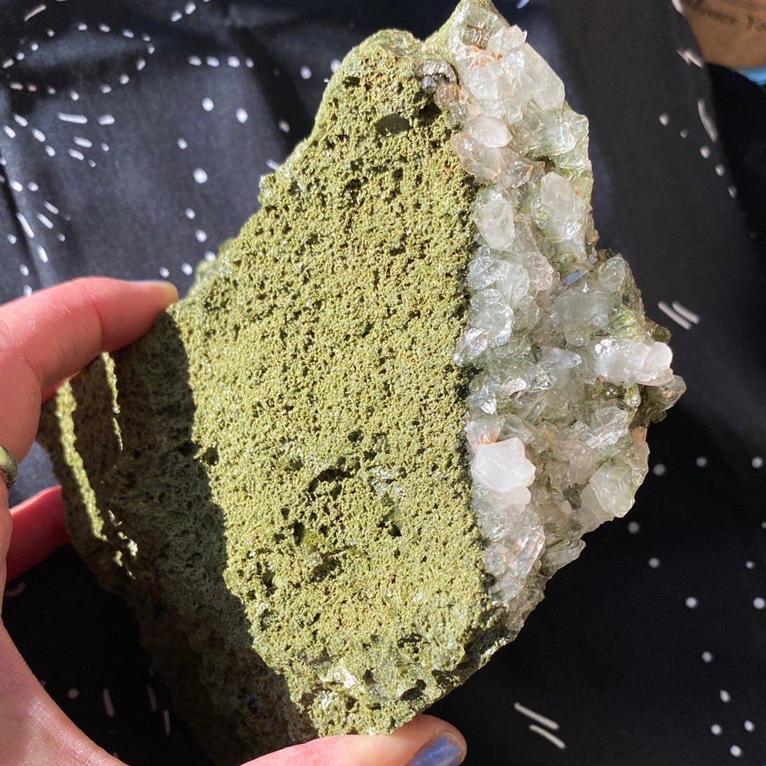 Epidote Quartz Specimen... dreammmmmy 2.64 lbs - Moon Room Shop and Wellness