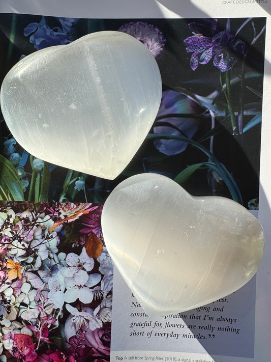 Selenite Heart Large - Moon Room Shop and Wellness