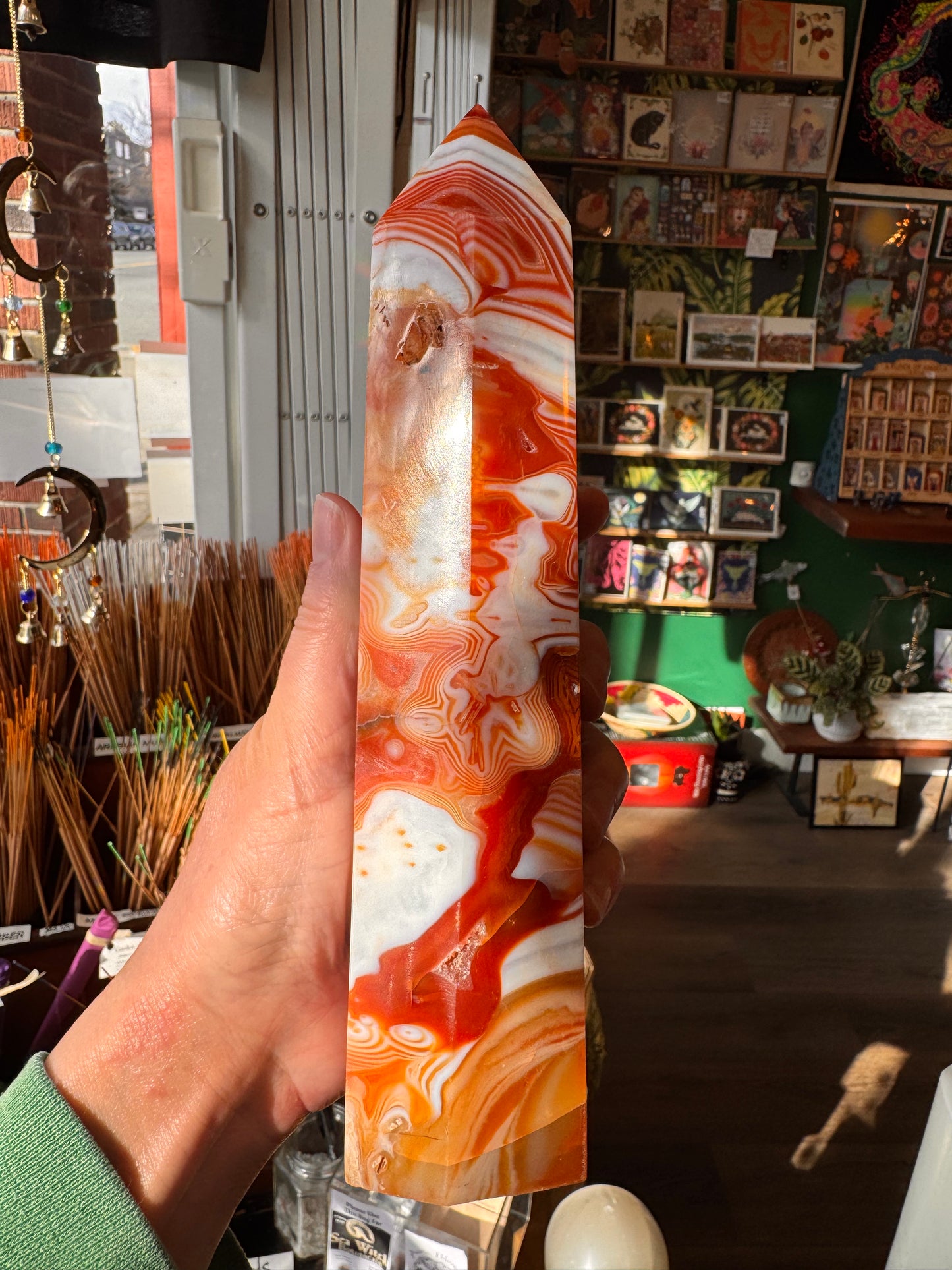 Carnelian Tower/Obelisk 2.2 lb - Moon Room Shop and Wellness